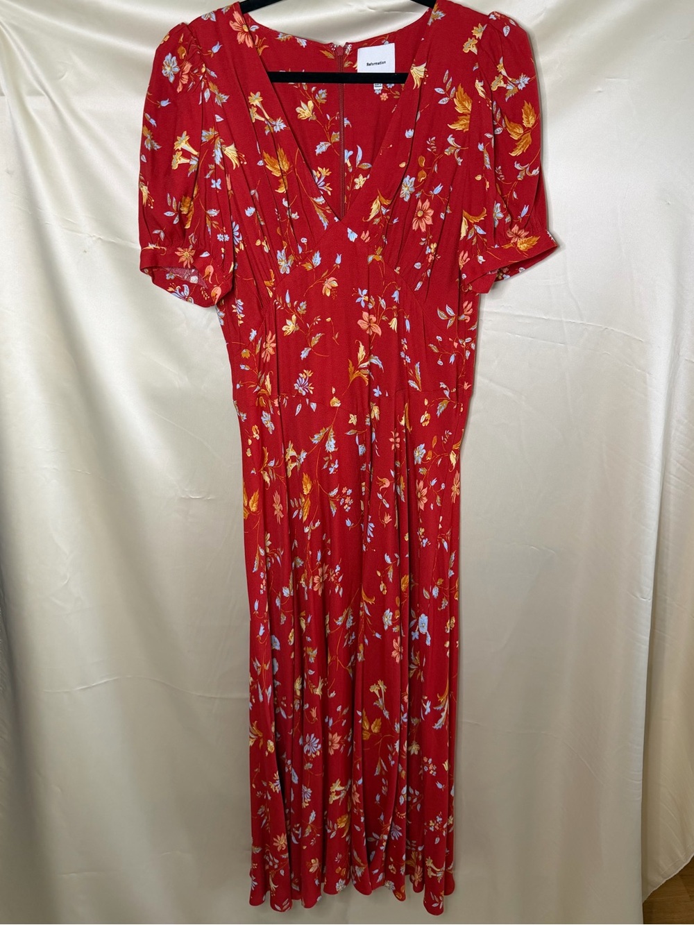 Reformation Naira Floral Maxi Dress with Puff Sleeves (Never Worn) - Picture 2 of 5